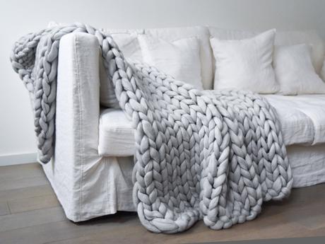 Couverture grosse maille XXL / Chunky blanket