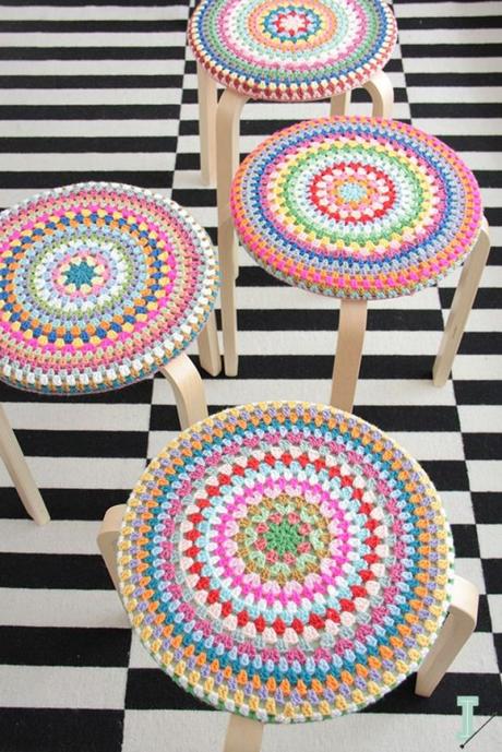 ikea hack tabouret frosta transformer en crochet