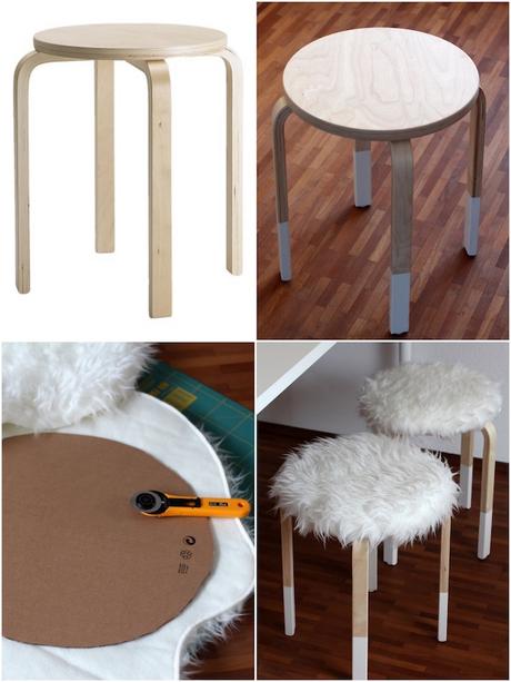 personnaliser le tabouret frosta ikea hack