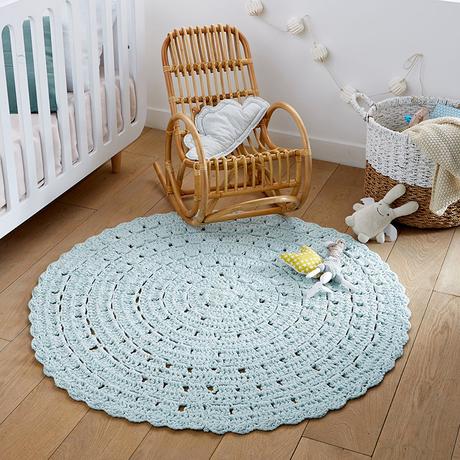 tapis rond crochet déco bohème