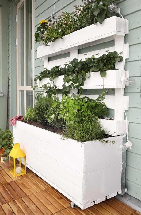 idees jardiniere palette deco avec palette balcon