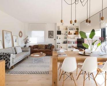 Déco chaleureuse dans un appartement moderne