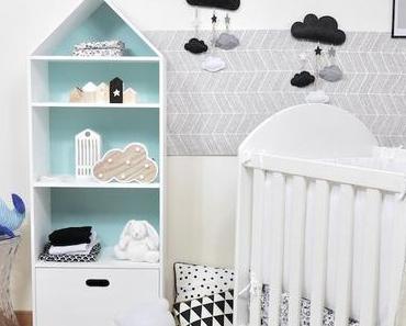 Une déco de chambre bébé en noir et blanc