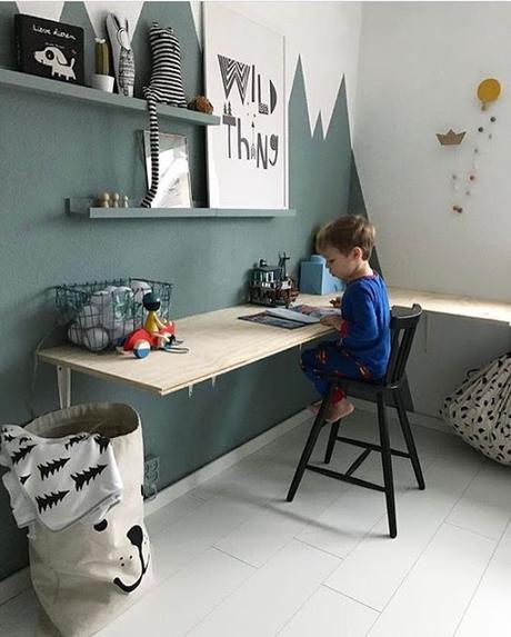 Bureau enfants fait maison Minilearners via Nat et nature Home Challenge // Back to school