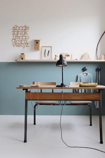 Bureau enfant vintage Tessa Hop via Nat et nature Home Challenge // Back to school
