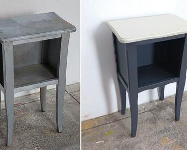 {DIY} Relooking d’une table de chevet – test peintures Mauler