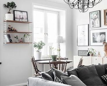Un appartement à la déco en noir et blanc sobrement original