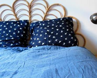 Une parure de lin bleu tempête