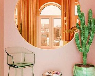 Un appartement à la déco verte et rose originale au coeur de Manhattan