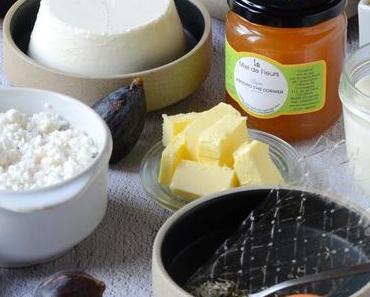 Recette cheesecake ​chèvre figues et nectarines rôties au miel