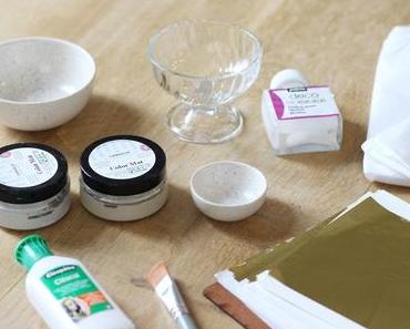 Bol doré en papier mâché à faire soi-même