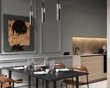 Appartement aux murs foncés, leçon de style par Cartelle Design !